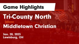 Tri-County North  vs Middletown Christian  Game Highlights - Jan. 28, 2023