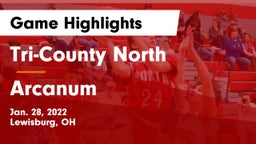 Tri-County North  vs Arcanum  Game Highlights - Jan. 28, 2022