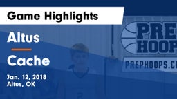 Altus  vs Cache  Game Highlights - Jan. 12, 2018