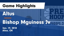 Altus  vs Bishop Mguiness Jv Game Highlights - Jan. 19, 2018