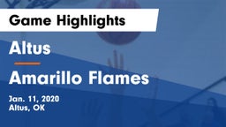 Altus  vs Amarillo Flames Game Highlights - Jan. 11, 2020