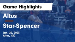Altus  vs Star-Spencer  Game Highlights - Jan. 20, 2023