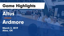 Altus  vs Ardmore Game Highlights - March 2, 2019