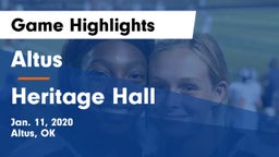 Altus  vs Heritage Hall  Game Highlights - Jan. 11, 2020