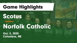 Scotus  vs Norfolk Catholic  Game Highlights - Oct. 3, 2020