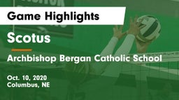 Scotus  vs Archbishop Bergan Catholic School Game Highlights - Oct. 10, 2020