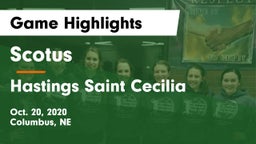 Scotus  vs Hastings Saint Cecilia  Game Highlights - Oct. 20, 2020