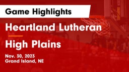 Heartland Lutheran  vs High Plains  Game Highlights - Nov. 30, 2023