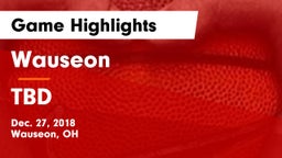 Wauseon  vs TBD Game Highlights - Dec. 27, 2018
