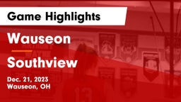 Wauseon  vs Southview  Game Highlights - Dec. 21, 2023