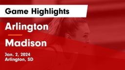 Arlington  vs Madison  Game Highlights - Jan. 2, 2024