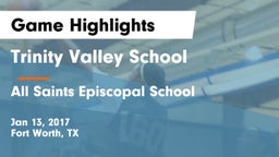 Trinity Valley School vs All Saints Episcopal School Game Highlights - Jan 13, 2017