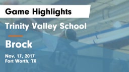 Trinity Valley School vs Brock  Game Highlights - Nov. 17, 2017