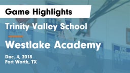 Trinity Valley School vs Westlake Academy Game Highlights - Dec. 4, 2018