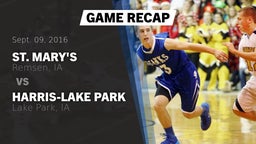 Recap: St. Mary's  vs. Harris-Lake Park  2016