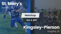 Matchup: St. Mary's High vs. Kingsley-Pierson  2017