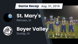 Recap: St. Mary's  vs. Boyer Valley  2018