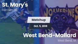 Matchup: St. Mary's High vs. West Bend-Mallard  2018