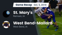 Recap: St. Mary's  vs. West Bend-Mallard  2018