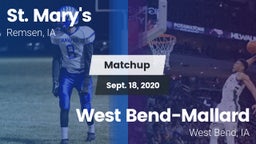 Matchup: St. Mary's High vs. West Bend-Mallard  2020