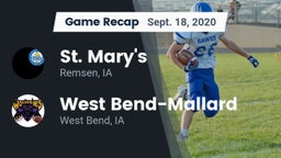 Recap: St. Mary's  vs. West Bend-Mallard  2020