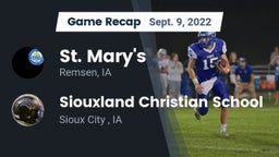 Recap: St. Mary's  vs. Siouxland Christian School 2022