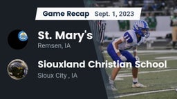 Recap: St. Mary's  vs. Siouxland Christian School 2023