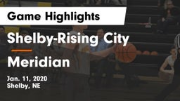 Shelby-Rising City  vs Meridian  Game Highlights - Jan. 11, 2020