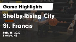 Shelby-Rising City  vs St. Francis  Game Highlights - Feb. 15, 2020