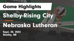 Shelby-Rising City  vs Nebraska Lutheran  Game Highlights - Sept. 20, 2022