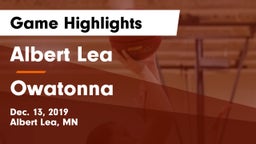 Albert Lea  vs Owatonna  Game Highlights - Dec. 13, 2019