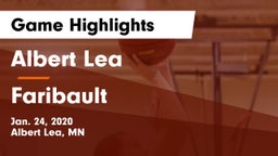Albert Lea  vs Faribault  Game Highlights - Jan. 24, 2020