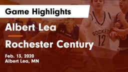 Albert Lea  vs Rochester Century  Game Highlights - Feb. 13, 2020