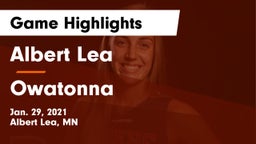 Albert Lea  vs Owatonna  Game Highlights - Jan. 29, 2021