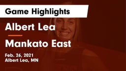 Albert Lea  vs Mankato East  Game Highlights - Feb. 26, 2021