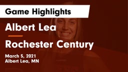 Albert Lea  vs Rochester Century  Game Highlights - March 5, 2021