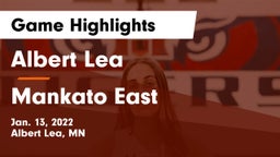 Albert Lea  vs Mankato East  Game Highlights - Jan. 13, 2022