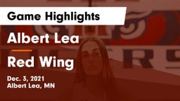 Albert Lea  vs Red Wing  Game Highlights - Dec. 3, 2021