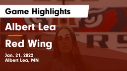 Albert Lea  vs Red Wing  Game Highlights - Jan. 21, 2022