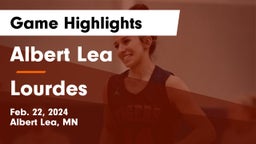 Albert Lea  vs Lourdes  Game Highlights - Feb. 22, 2024