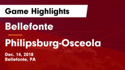Bellefonte  vs Philipsburg-Osceola  Game Highlights - Dec. 14, 2018
