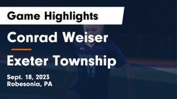 Conrad Weiser  vs Exeter Township  Game Highlights - Sept. 18, 2023