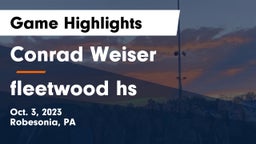 Conrad Weiser  vs fleetwood hs Game Highlights - Oct. 3, 2023