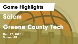 Salem  vs Greene County Tech  Game Highlights - Dec. 27, 2021