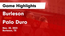 Burleson  vs Palo Duro  Game Highlights - Nov. 20, 2023