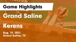 Grand Saline  vs Kerens  Game Highlights - Aug. 19, 2021