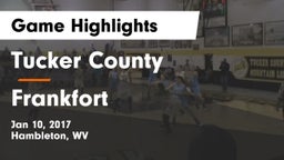 Tucker County  vs Frankfort  Game Highlights - Jan 10, 2017