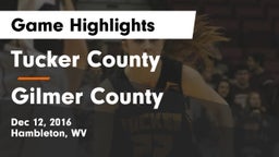Tucker County  vs Gilmer County Game Highlights - Dec 12, 2016