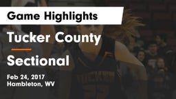 Tucker County  vs Sectional Game Highlights - Feb 24, 2017