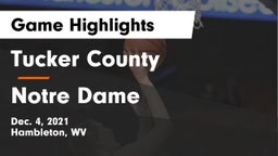 Tucker County  vs Notre Dame Game Highlights - Dec. 4, 2021